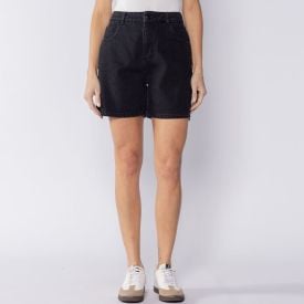 Bermuda Feminina Jeans Sawary Preto