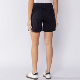 Bermuda Feminina Jeans Sawary Preto