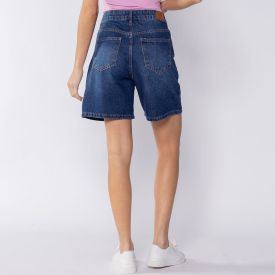 Bermuda Feminina Jeans Patricia Foster Azul Escuro