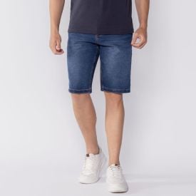 Bermuda Masculina Jeans Tradicional Marc Alain Azul Escuro