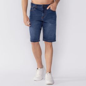 Bermuda Masculina Jeans Tradicional Marc Alain Azul Escuro