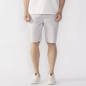Bermuda Masculina Alfaiataria Chino Marc Alain Cinza