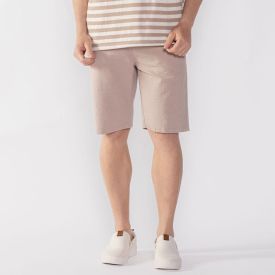 Bermuda Masculina Alfaiataria Com Textura Thing Kaki