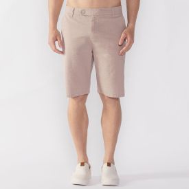 Bermuda Masculina Alfaiataria Com Textura Thing Kaki