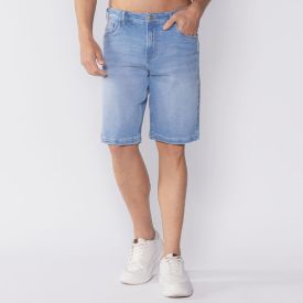 Bermuda Masculina Jeans Tradicional Marc Alain Azul Claro
