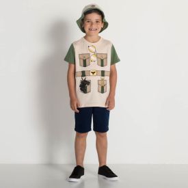 Bermuda Sarja 4 a 10 anos Menino Jogger Hot Dog