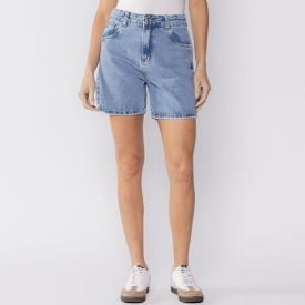 Bermuda Feminina Jeans Sawary Azul Medio