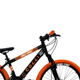 Bicicleta Colli Grau Aro 26 Freios a Disco Suspensão Dianteira - Preto e Laranja