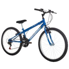 Bicicleta Eco Mormaii Aro 24 Aero 18V Storm V-Brake - Azul