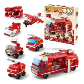 Blocos de Montar 6 em 1 Bombeiro 1000 Pe&ccedil;as Havan Toys - HBR0985