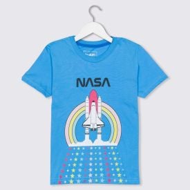 Blusa 1 a 3 anos Nasa Colors Bandup Azul Medio