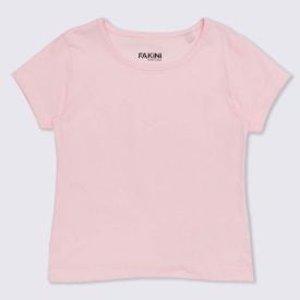 Blusa 1 ao 3 anos Básica Every Day Fakini Rosa Claro