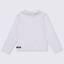 Blusa 12 a 16 anos Térmica Gola Alta Fakini Branco