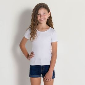 Blusa 4 a 10 anos Básica Cotton Leve Marmelada