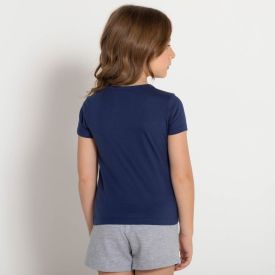 Blusa 4 a 10 anos Harry Potter Coruja Bandup Azul Marinho