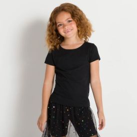 Blusa 4 a 10 anos M/Malha Básico Fakini