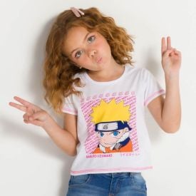 Blusa 6 a 12 anos Naruto Malha Brandili
