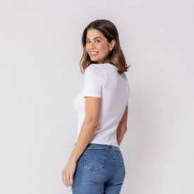 Blusa Feminina Canelada Sem Costura Patricia Foster