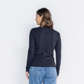 Blusa Feminina Com Gola Alta Canelada Patricia Foster