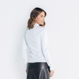 Blusa Feminina Com Gola Alta Canelada Patricia Foster