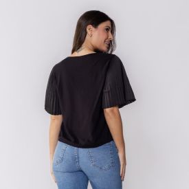 Blusa Feminina Com Manga Plissada Patricia Foster
