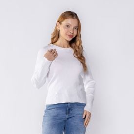 Blusa Feminina De Tricot Canelado Manga Longa Boby Blues