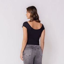 Blusa Feminina Em Microfibra Com Strass Boby Blues