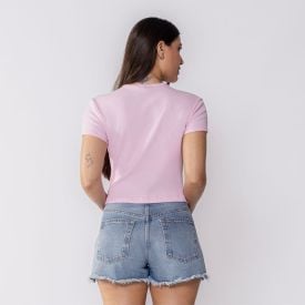 Blusa Feminina Em Ribana Com Strass Boby Blues