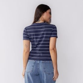 Blusa Feminina Em Ribana Listrada Patricia Foster