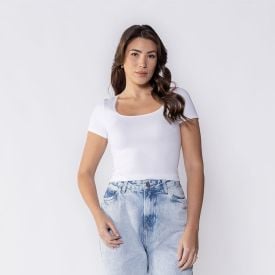Blusa Feminina Manga Curta Canelada Boby Blues