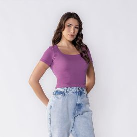 Blusa Feminina Manga Curta Canelada Boby Blues