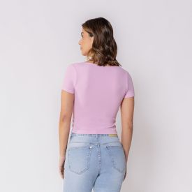 Blusa Feminina Manga Curta Canelada Boby Blues