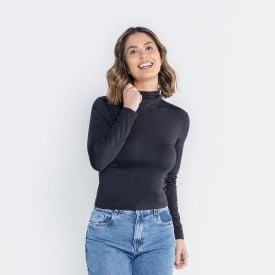 Blusa Feminina Manga Longa De Microfibra Patricia Foster