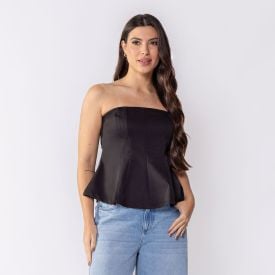 Blusa Feminina Tomara Que Caia Boby Blues Preto