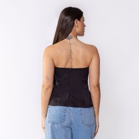 Blusa Feminina Tomara Que Caia Boby Blues Preto