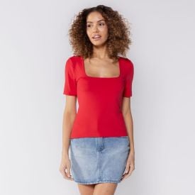 Blusa Feminina Em Poliamida Patricia Foster Vermelho