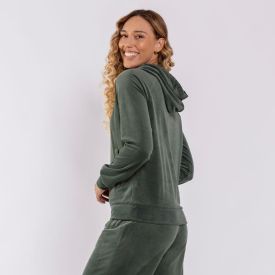 Blusão Feminino Esportivo Em Plush Com Capuz Scream