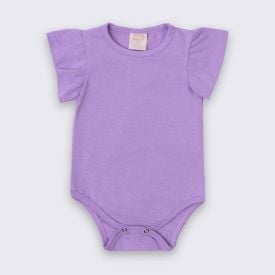 Body Bebê Menina Manga Curta Com Brilho Yoyo Baby