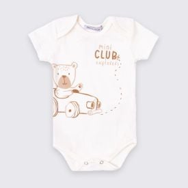 Body Bebê Menino Manga Curta Explorer Trick Nick