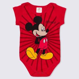 Body de Bebê Menino Mickey Disney Tomate