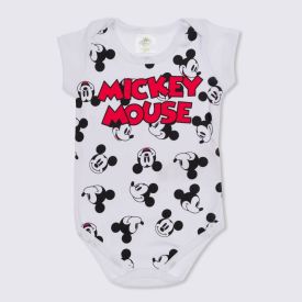 Body de Bebê Mickey Mouse Rotativo Disney Branco