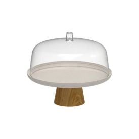 Boleira Com Pé E Cupula Lume 25Cm Ou - Bege