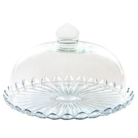 Boleira Com Tampa Pétalas Jasmin Vitazza 24Cm - Vidro