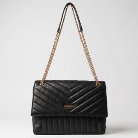 Bolsa Feminina Transversal Alça de Corrente Patricia Foster - PRETO U