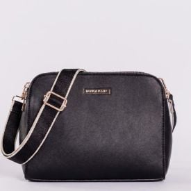 Bolsa Feminina Transversal Alça de Tecido Patricia Foster - PRETO U