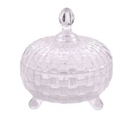 Bomboniere Com Pé 14,5 X 16,5Cm Elegance Havan Casa - Vidro