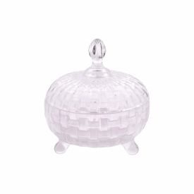 Bomboniere com Pé Elegance Havan Casa 16,5Cm - Vidro