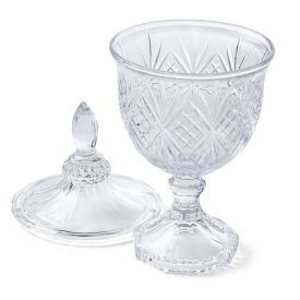 Bomboniere Com Pé De Vidro Bianca Hauskraft 11,5Cm - Transparente