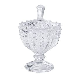 Bomboniere Com Pé De Vidro Isadora Hauskraft 10Cm - Transparente