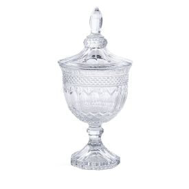 Bomboniere Com Pé De Vidro Patrícia Hauskraft 12Cm - Transparente
